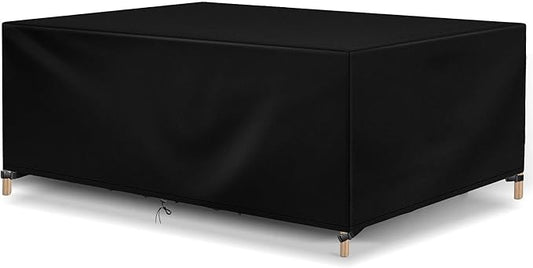 Outdoor Patio Furniture Covers Waterproof 600D Rectangular Outdoor Table and Chair Set Cover Wind Dust Proof Anti-UV Durable Patio Sectional Couch Cover 88" L x 44" W x 38" H / 220x110x95cm