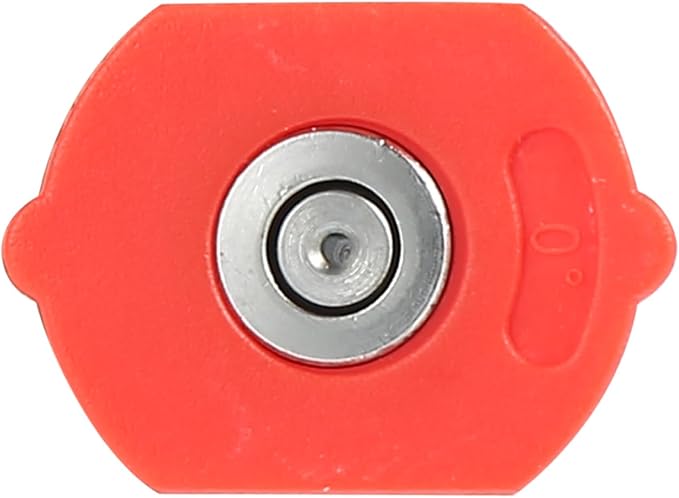 X AUTOHAUX 0 Degrees High Pressure Washer Spray Nozzle Tips Quick Connector Red 5 Pcs