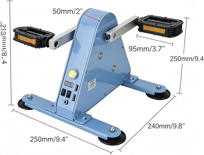 100W Portable Pedal Generator, Iron Coreless Brushless Permanent Magnet, Fitness Power Generation, Outdoor Charging, Used for Power Generation, Charging and Lighting