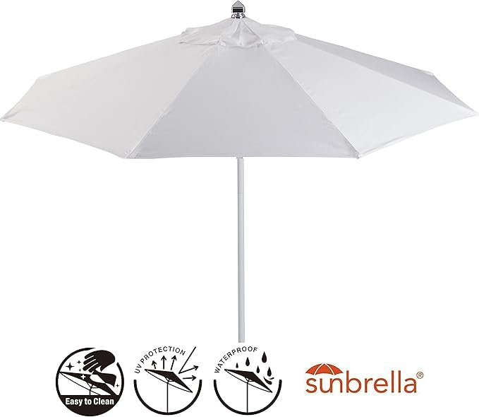 9ft Sunbrella Universal Patio Umbrella Replacement Canopy Cover- Fitx 8 Ribs Umbrella
