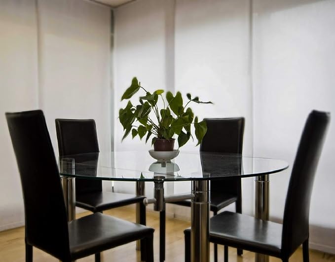 Round Clear Tempered Glass Table Top 60 Inch with 1/4 Inch Thick Flat Polished Edge w/ 2" Hole, Ideal for Tables Desks Workspaces and Outdoor Furniture by Fab Glass and Mirror