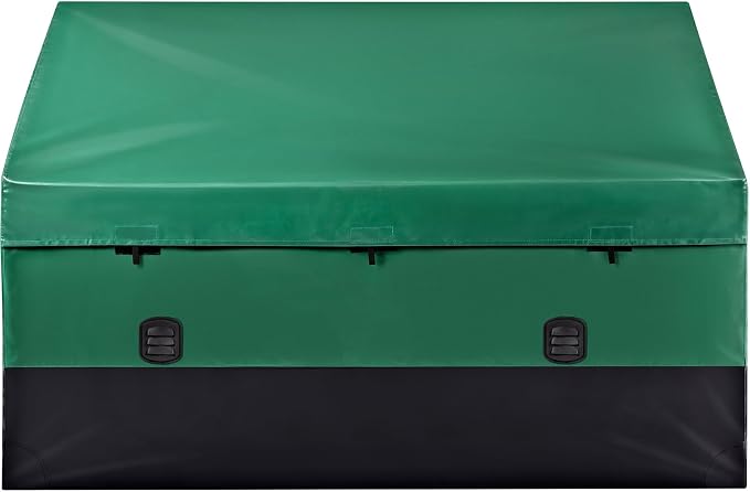 Happybuy 230 Gallon Outdoor Storage Box, Waterproof PE Tarpaulin Deck Box, Patio Garden Organizer