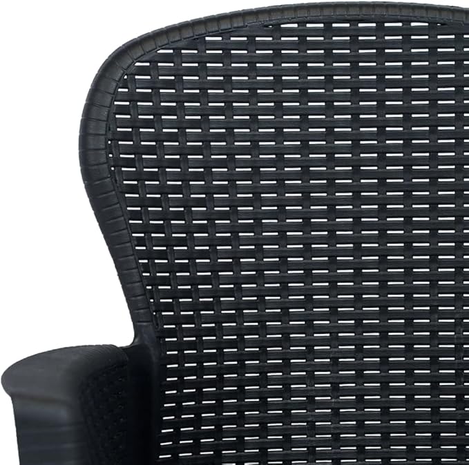 Bistro Set,Patio Lounge Set,Outdoor Patio Furniture,Outdoor Chat Conversation Set,Garden Furniture Sets,for Patio,Backyard,Garden,Outdoor,5 Piece Plastic Anthracite Rattan Look