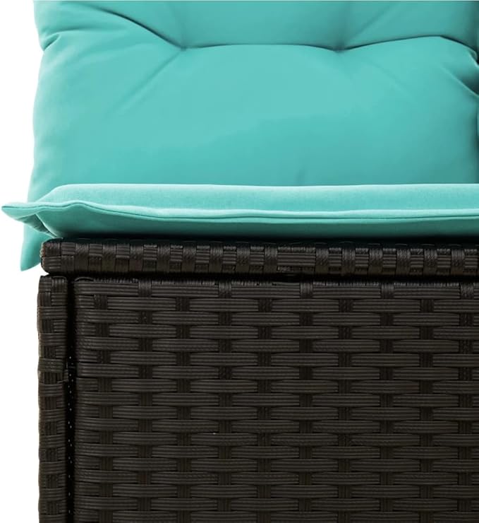10 Piece Patio Sofa Set with Cushions, Outdoor Sofa Sets Patio Conversation Set Outdoor Dining Sets Garden Lounge Set for Exhibition Poolside Negotiation Area Piazza Black Poly Rattan