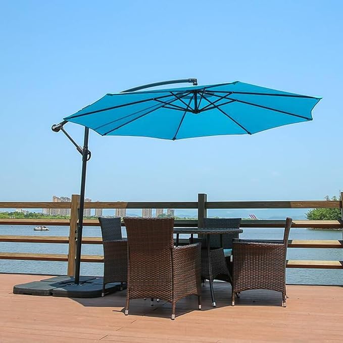 Patio 10FT Umbrella Replacement Canopy Garden Sun Umbrella Replacement Cloth With 6 Ribs/8 Ribs For Outdoor Backyard Pool Umbrellas Cantilever Parasols Replacement Covers