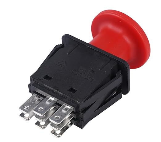 8 Terminals 10 AMP Clutch PTO Switch 4174684 500016 430-528 for Dixie Chopper Delta Hustler Lawn Mowers Compatible for Classic RZT Pro Series SZT Pro Series Zee 2 RZT Mower Delta Series 6204 Red
