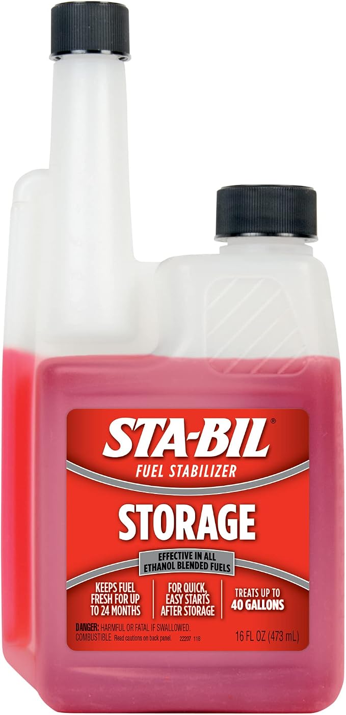 STA-BIL Pump Protector - Protects Pressure Washer Pumps and Other Internal Components During Storage, 4oz , Red & STA-BIL Storage Fuel Stabilizer - Keeps Fuel Fresh For Up To Two Years, 16oz, Red
