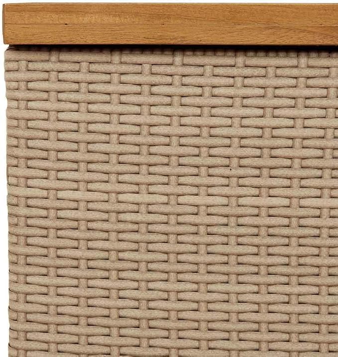 Garden Storage Box Beige and brown,Durable Garden Storage Box with Weatherproof Design for Outdoor Use Storage Boxes