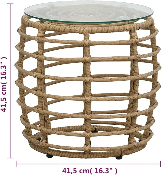 Bistro Set,Patio Lounge Set,Outdoor Furniture,Outdoor Furniture Sets,Patio Conversation Sets,for Garden,Deck,Backyard,3 Piece Poly Rattan Oak