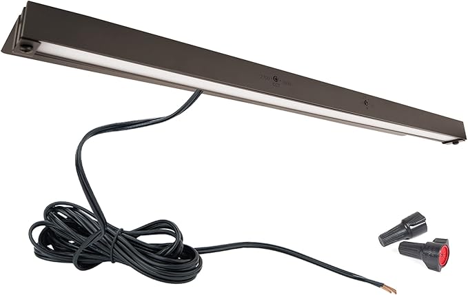 WAC Landscape Lighting, Hardscape 18in LED 12V Strip Light with Quick Release and 2-CCT 2700K-3000K in Bronze