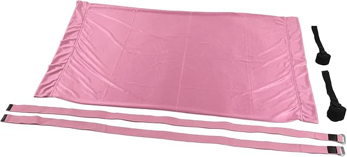 Yoga Hammock Handstand Split Leg Stretchable Aerial Yoga Swing, Adjustable Portable Elastic Hammock with Door Anchors and Straps for Home Gym Yoga Training (Pinkish)