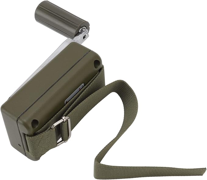 Hand Crank Generator Portable Manual Hand Crank Generator Outdoor Emergency Charger Green for Mobile Phone Computer Charging