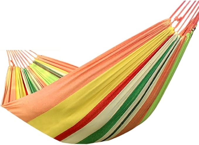 Camping Hammock Bed Cotton Canvas Garden Hammock Outdoor Hammock Portable Travel Swing Hang Bed Hamacks for Outdoor Garden Yard Hiking Hammock Swing (Color : C, Size : 200 * 150cm)