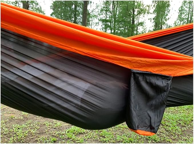 Outdoor Hammock Anti-Rollover Travel Camping Portable Hammock Hanging Chair Outdoor Portable Camping Travel Equipment (Color : Black-b, Size : 300 * 200cm)