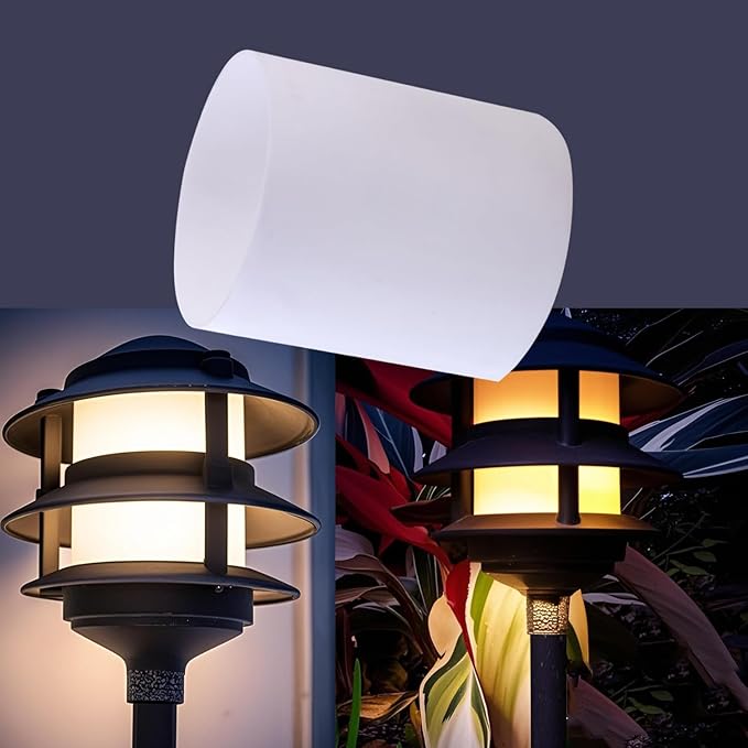 2pcs Acrylic Lens Globe 3.75" x 3.3" for 3 Tier Pagoda Metal Low Voltage Path Lights Replacement for Malibu Landscape Lighting CL191,8301-9200-01 or 1301-9200-80