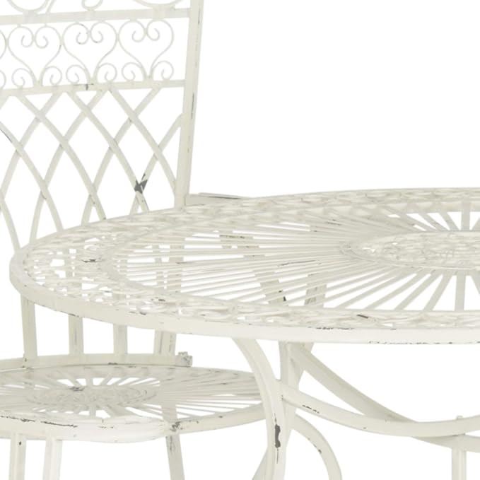 Safavieh Outdoor Collection Thessaly Antique White 5 Piece Patio Set