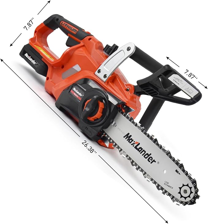 MAXLANDER 10-Inch Battery Operated Chainsaw, 20V Cordless Chainsaw, 2 Pcs 2.0Ah Batteries with Charger, Auto-Tension, Auto-Lubrication, Lightweight