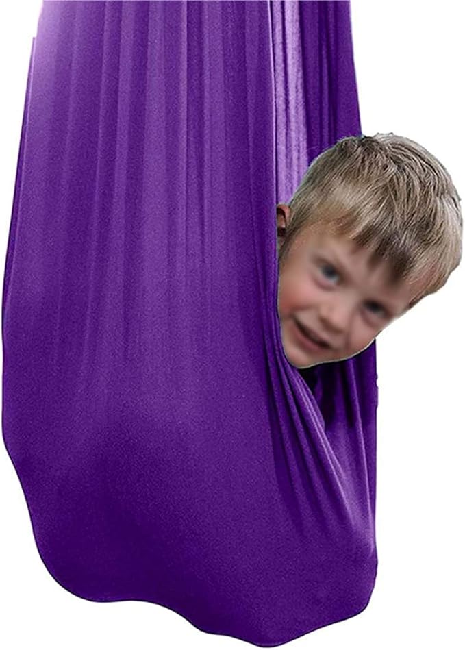 Adjustable Indoor Therapy Swing Yoga Flying Cuddle Hammock Hanging Bed Ideal for Children's Kids/Adult Special Needs Autism ADHD Aspergers and Sensory Integration