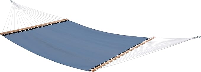 Vivere Quick-Drying Phifertex Fade Resistant Double Poolside Hammock with Spreader Bars (Cape Cod)