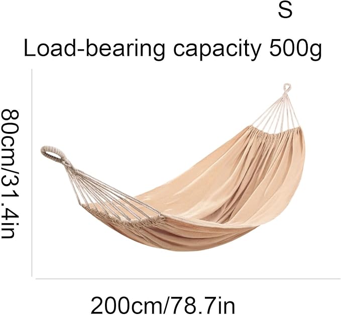 Portable Canvas Hammock Multi-Purpose Camping Travel Play Portable Tree Hanging Easy to Install Hammock Comfortable(S)