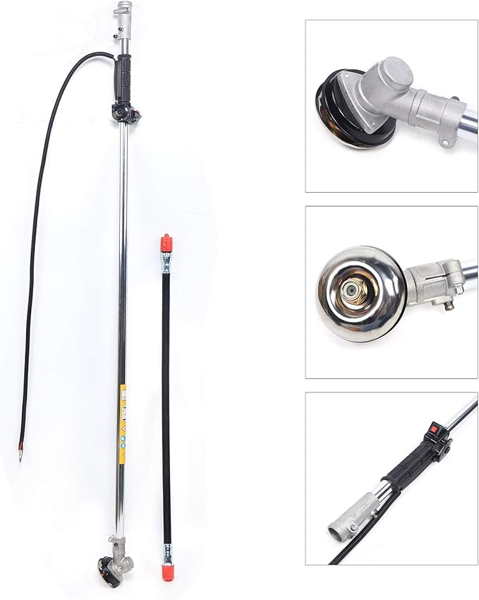 35.4CC 4-Stroke Grass Trimmer, 1000W 3 in 1 Brush Cutter Gas Powered Backpack Lawn Mower Gasoline Weed Eater Garden Rototiller for Yard Farmland Weeding, Scarifying and Cutting