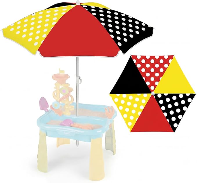 Dansydaisy Beach Umbrella for Water Table, Picnic Table Shade, 47 Inch Replacement Portable Outdoor Umbrella, UV Protection for Sand Play Camping Patio Garden, Tables Not Included