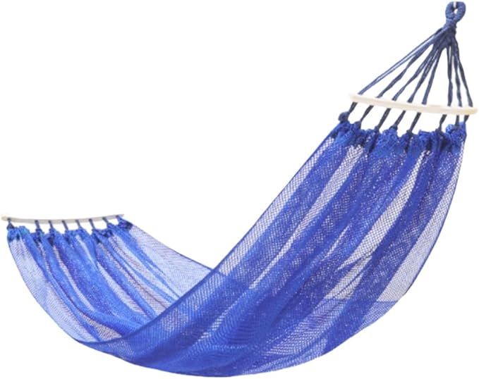 Portable Polyester Fiber Hammock Outdoor Play Large Space Portable Tree Hanging Multifunctional Hammock Comfortable(Blue)