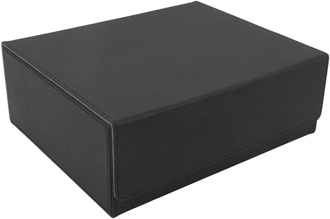 Card Deck Box, 3 Rows Card Storage Box/Cover Large Capacity Magnetic Closure PU Leather/Cover for Game Cards (#1)