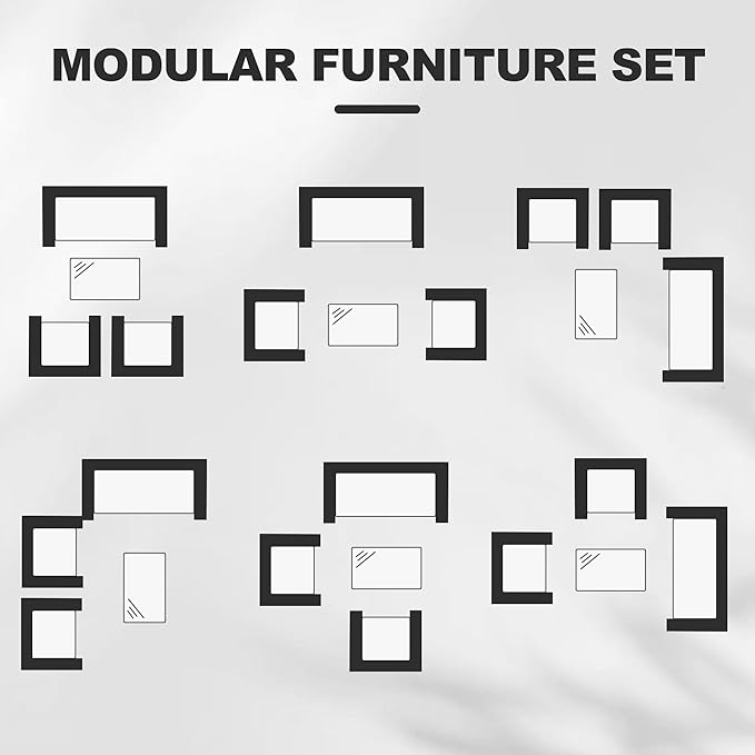 4 Pieces Outdoor Patio Furniture Sets,Wicker Rattan Conversation Sets, Bistro Patio Set with 2 Chairs,Soft Cushion,Loveseat and 1 Glass Coffee Table for Backyard Porch Garden Poolside Balcony,Black
