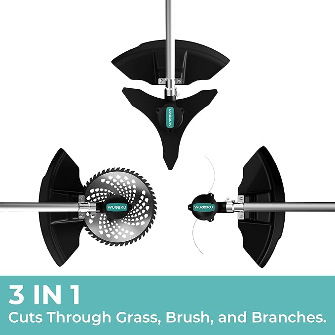40V 14" Brushless Cordless String Trimmer, .095" Dual Line Bump Feed, 2X 4.0Ah Batteries, Fits Makita 18V LXT Tools, Dual Charger, Battery Weed Wacker for Thick Brush, Dense Weeds & Large Yards