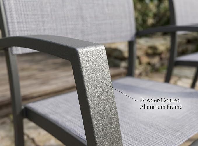 Amazonia Franklin 13-Piece Teak Finish Wood and Aluminum Rectangular Extendable Patio Dining Set | Ideal for Outdoors and Indoors