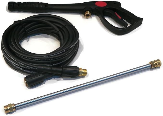 The ROP Shop Pressure Washer Front Entry Spray Gun, Maximum 3000 PSI, 140° F, 7 GPM, with 18" Extension Wand and 35 ft Hose