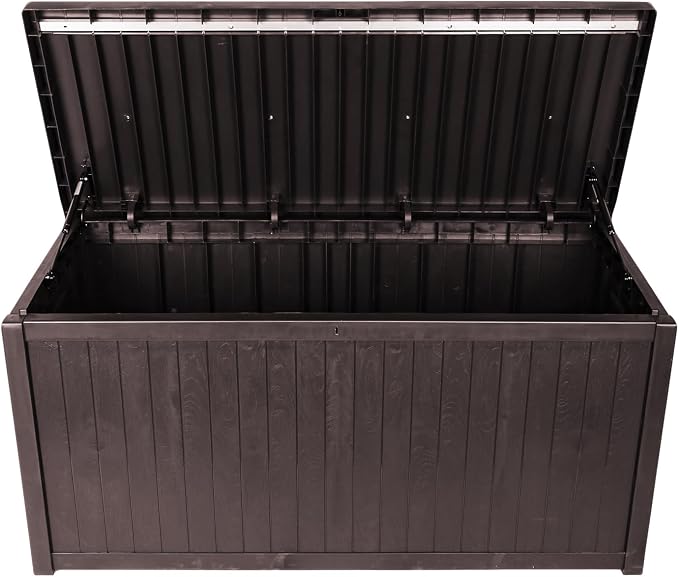 Large Outdoor Storage Boxes Waterproof Deck Box Lockable Garden Storage Box for Furniture Outside Cushions Gardens Pool Tools