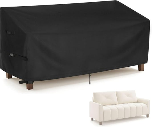 Patio Sofa Cover for Outdoor Furniture, 80inch Outdoor Couch Cover Waterproof and Heavy Duty for Large 3-Seater Loveseat,Couch,Glider and Bench-80"L x 38"W x 35"H