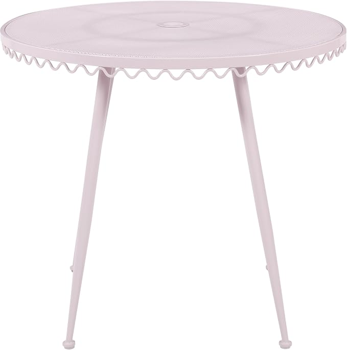 First of a Kind Wrought Outdoor Dining Table in Pink Iron