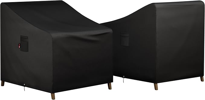 iBirdie Waterproof Outdoor Chair Covers 29W 30D 36H inch 2 Pack Patio Furniture Covers