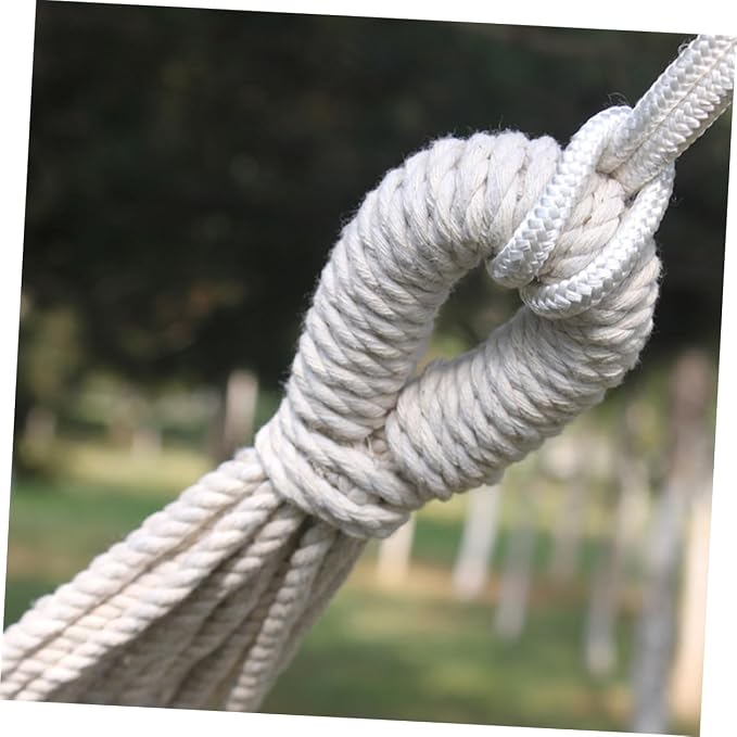 Outdoor Hammock Swing Chair Canvas Hammock Strong Rope for Camping Patio