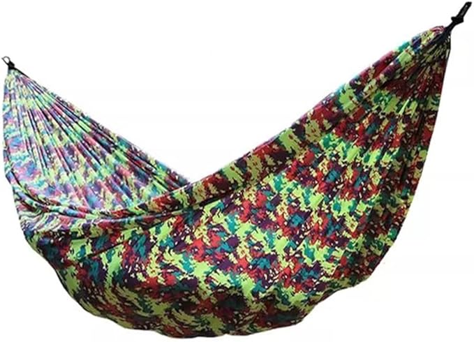 Creative Color Printed Hammock, Camping and Relaxation Anti-Rollover Double Hammock, for Garden/Travel/Backyard, Load Bearing 300kg/661.4lbs