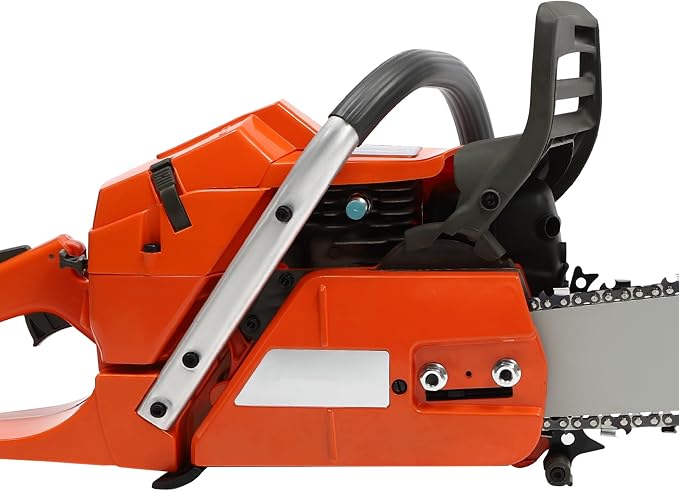 Bepritm 24 Inch 2-Stroke Gas Chainsaw, Gasoline Power Chain Saws with Handle&Fuel Tanks, Single Cylinder Chainsaws for Cutting Forest Trees Wood, Garden, Farm Cutting (65CC)