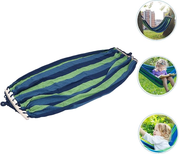Garden Widened Canvas Hammock Portable Swing for Camping Outdoor Use Thickened Hanging Design for Adults Boys and Girls Easy Setup for Relaxation and Travel