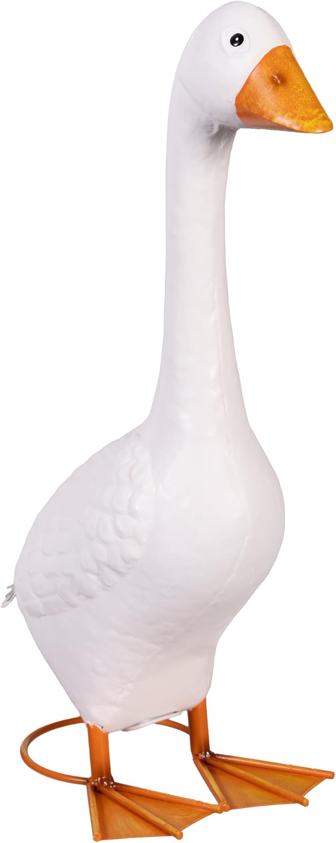 Evergreen 21" H Giddy the Goose Statue, Metal Porch Goose Indoor or Outdoor Decorative Figurine for Garden, Patio, Entryway Accent Yard Decor Animal Statue