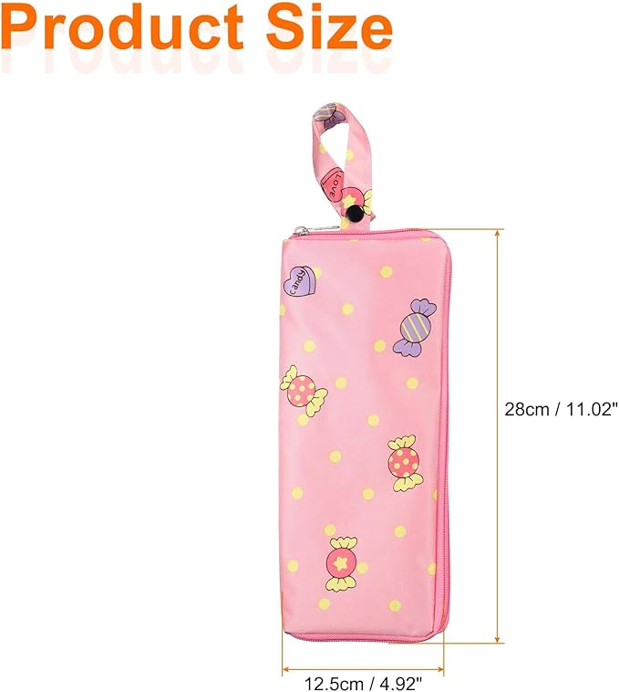 HARFINGTON 2pcs Wet Umbrellas Bag 4.9" x 11" Superfine Fiber Strong Water Absorption Umbrella Case Cover Portable Waterproof Case for Storage Travel Home Outdoor, Pink