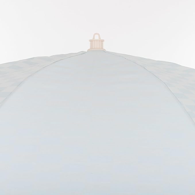 Business & Pleasure Co. Rio Umbrella Scalloped Brim For Beach, Patio or Picnic - 6' Boho Beach Umbrella, 7' Tall Wood Pole, UPF 50+
