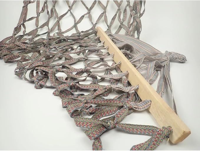 วีวี่ Extra Large Handwoven Rope Hammock - Heavy-Duty Indoor Outdoor Mesh Bed - Durable Cotton Blend Net Hammock for Patio & Camping