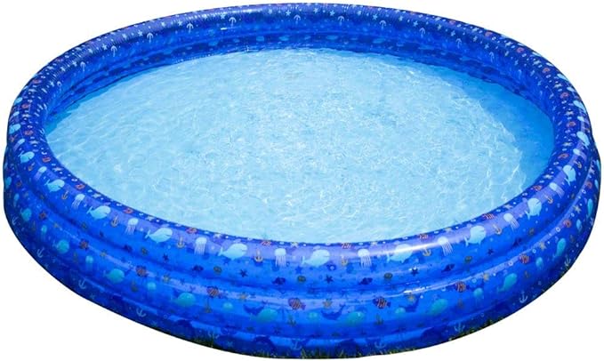 SWIMLINE Classic 3 Ring Kiddie Pool 60'' X 12'' For Kids Toddlers Children Adults, Ball & Sand Pit Outdoor Indoor Garden Backyard Summer Fun, Blow Up Thick Durable Inflatable Splash Pad Sprinkler