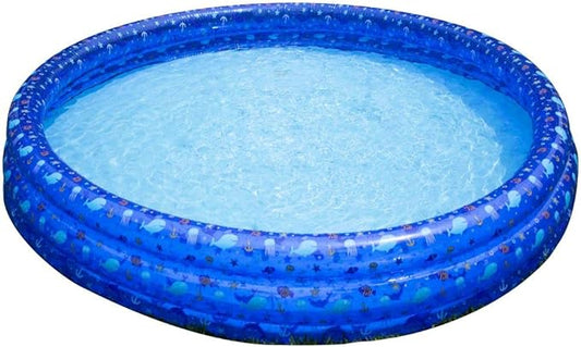 SWIMLINE Classic 3 Ring Kiddie Pool 60'' X 12'' For Kids Toddlers Children Adults, Ball & Sand Pit Outdoor Indoor Garden Backyard Summer Fun, Blow Up Thick Durable Inflatable Splash Pad Sprinkler