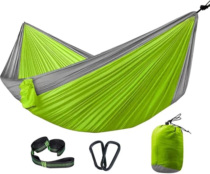 Outdoor Hammock Anti-Rollover Travel Camping Portable Hammock Hanging Chair Outdoor Portable Camping Travel Equipment (Color : Green, Size : 300 * 200cm)