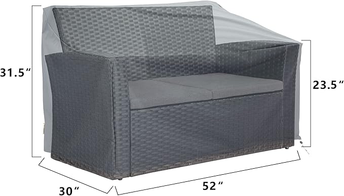 Patio Furniture Covers,Outdoor Furniture Cover Waterproof,Patio Furniture Set Covers for 4 Piece Outdoor Conversation Set,Patio Covers Set (Grey)