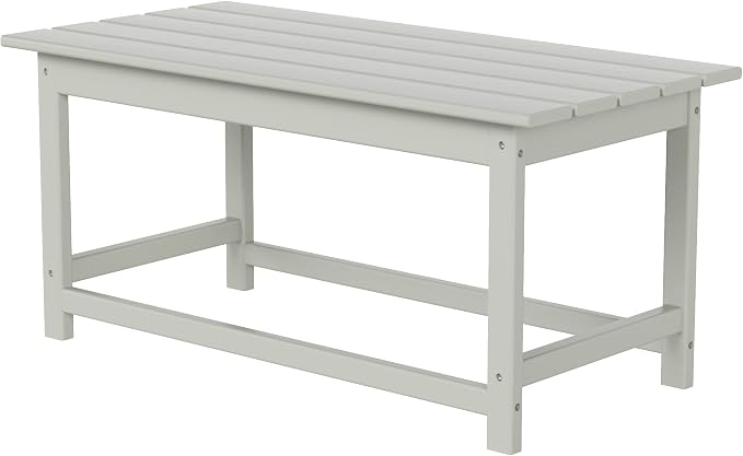 HDPE Laguna Outdoor Poly Adirondack Coffee Table, Sand