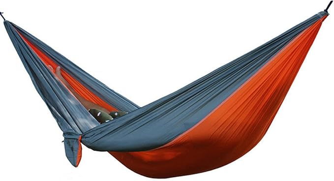NOBRIM Parachute Portable Hammock Lightweight Camping Hammock Double Nylon Hammock with 2 Tree Straps Swing for Backpacking Outdoor